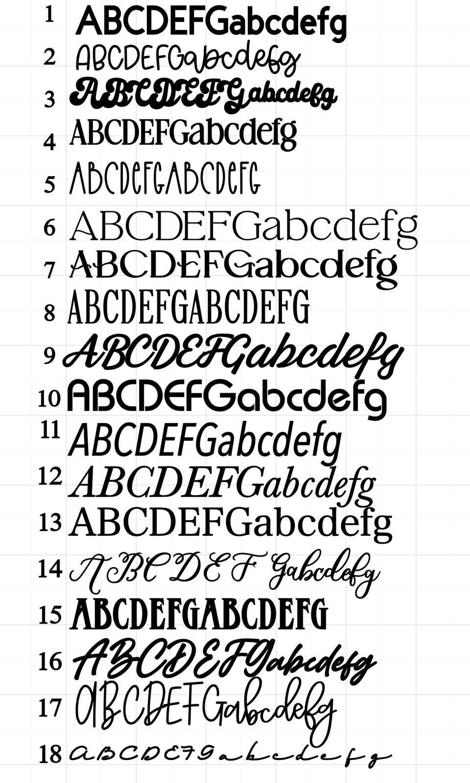 Personalisierbare Schablone | Schriftzüge | für Hochzeiten, Events, Geburtstage | Aufkleber | Vinyl | Individueller Schriftzug | Deko