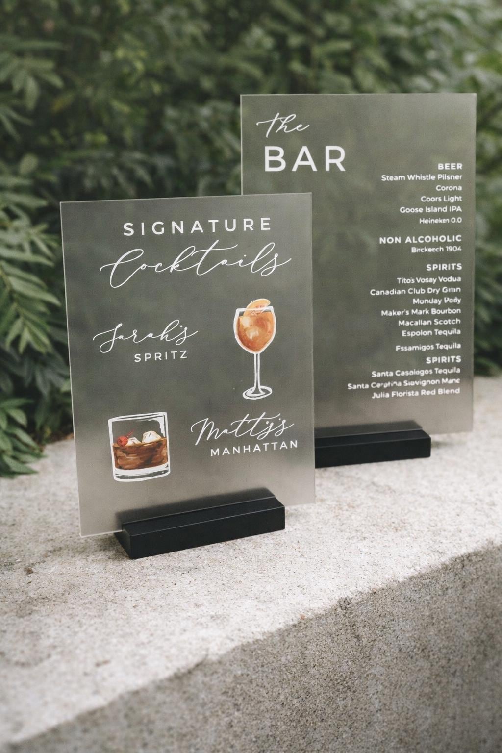 Personalisierbares Bar-Menü | Handmade Bar Menu