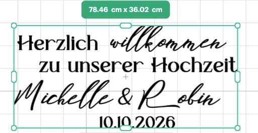 Personalisierter Schriftzug für Michelle