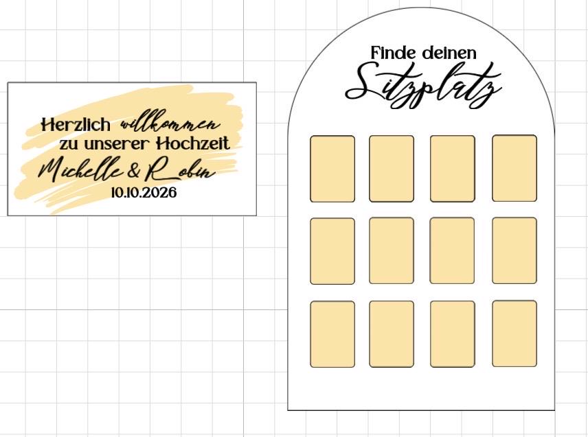 Personalisierter Schriftzug für Michelle