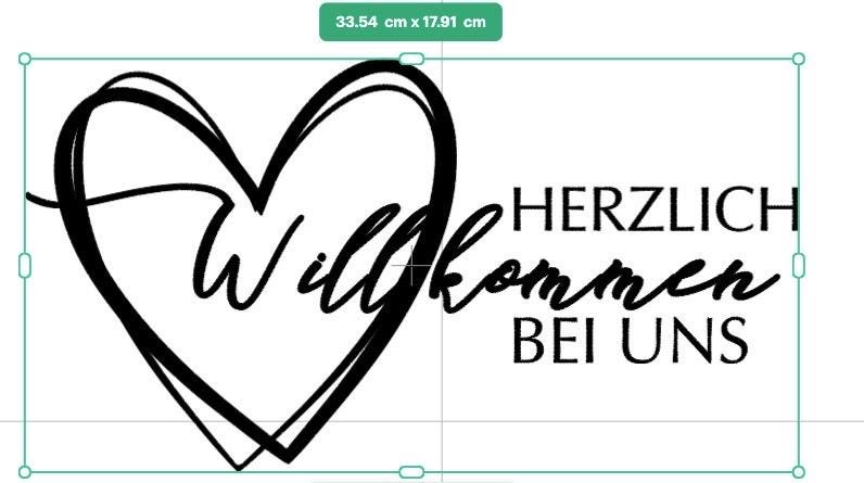 Sticker für Willkommenschild (personalisiert)